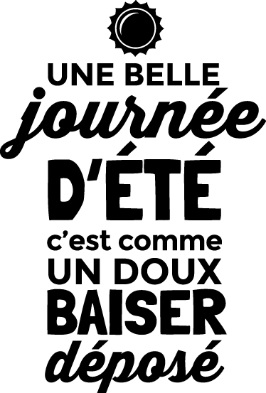 Sticker texte une belle journée - TenStickers