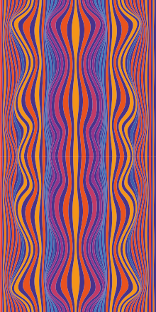 Psychedelic groovy lines Samsung sticker - TenStickers