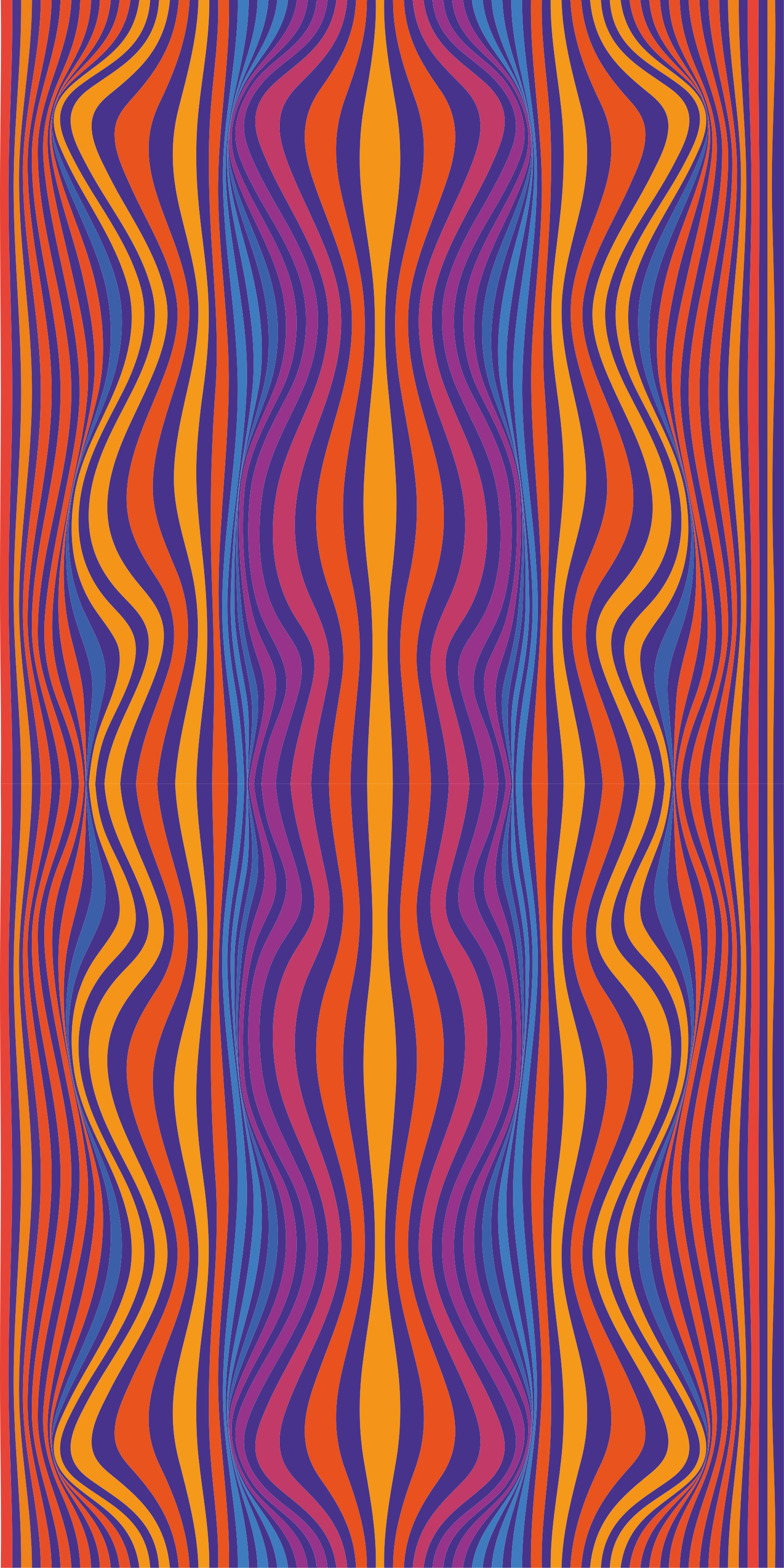 Colorful Wave Pattern fridge sticker - TenStickers