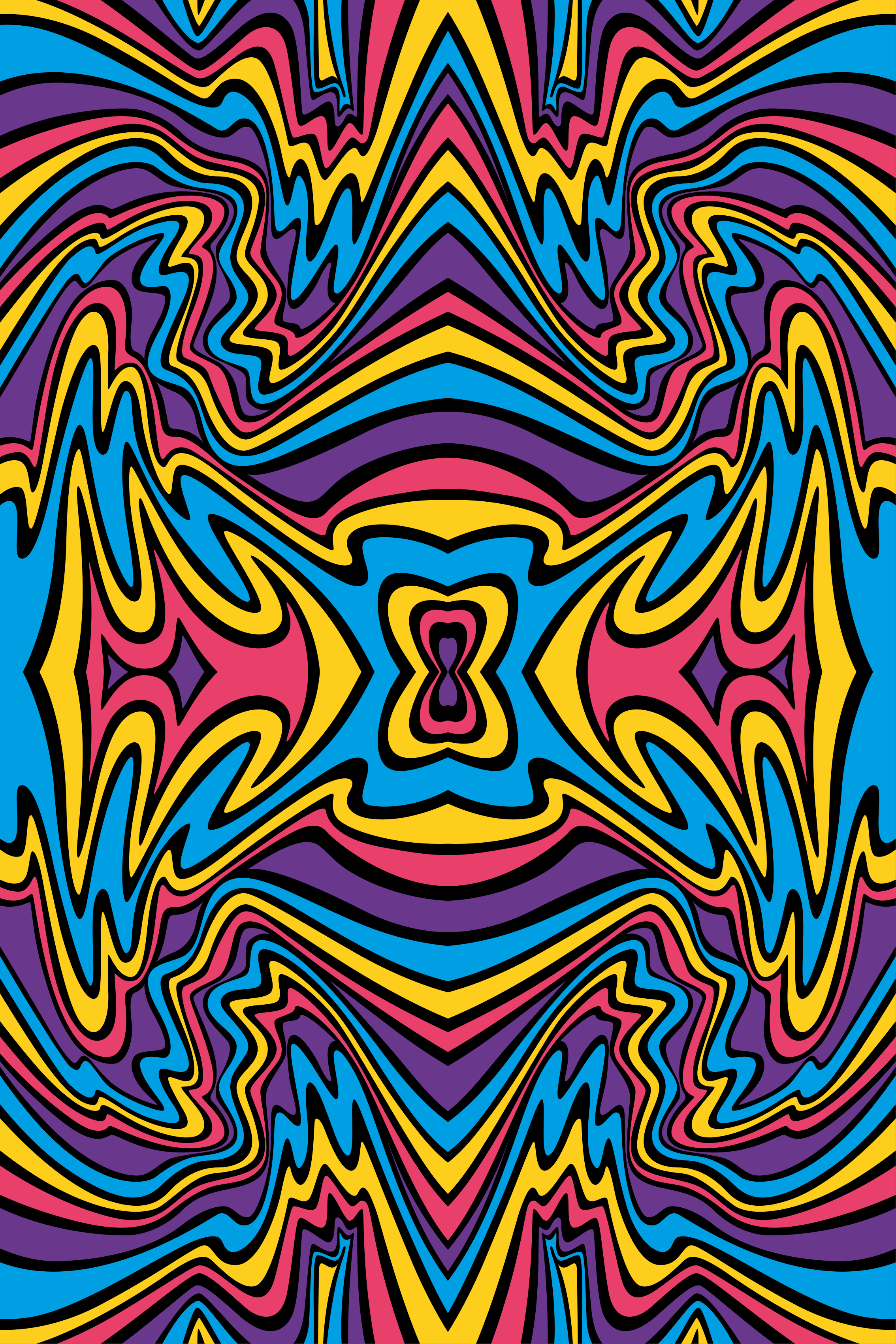 Iphone Aufkleber Lebendige Farben, groovige linien - TenStickers