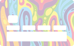 Vinilo tarjeta de crédito Efecto de lámpara de lava colorida - TenVinilo