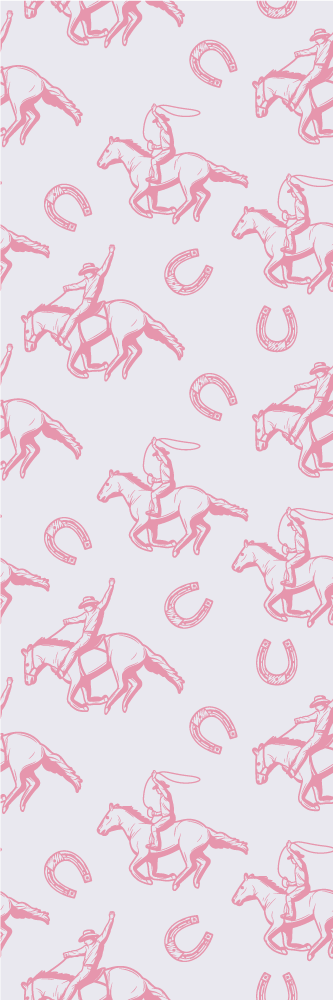 Naljepnica na vratima ružičasti kaubojski konj - TenStickers