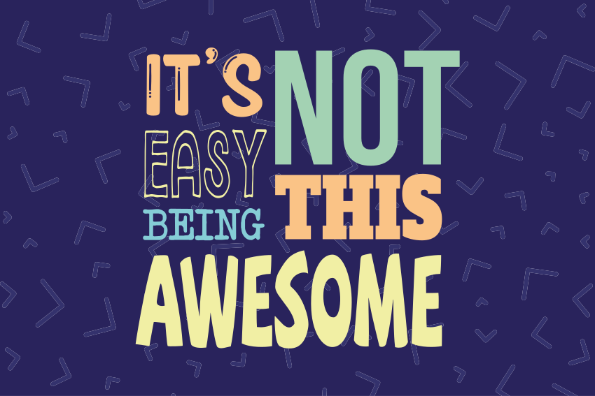 Pegatina para portátil no es fácil ser increíble - TenVinilo