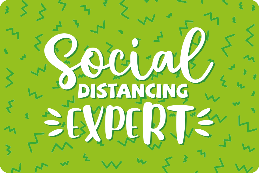 Adesivo per laptop esperto di distanziamento sociale - TenStickers