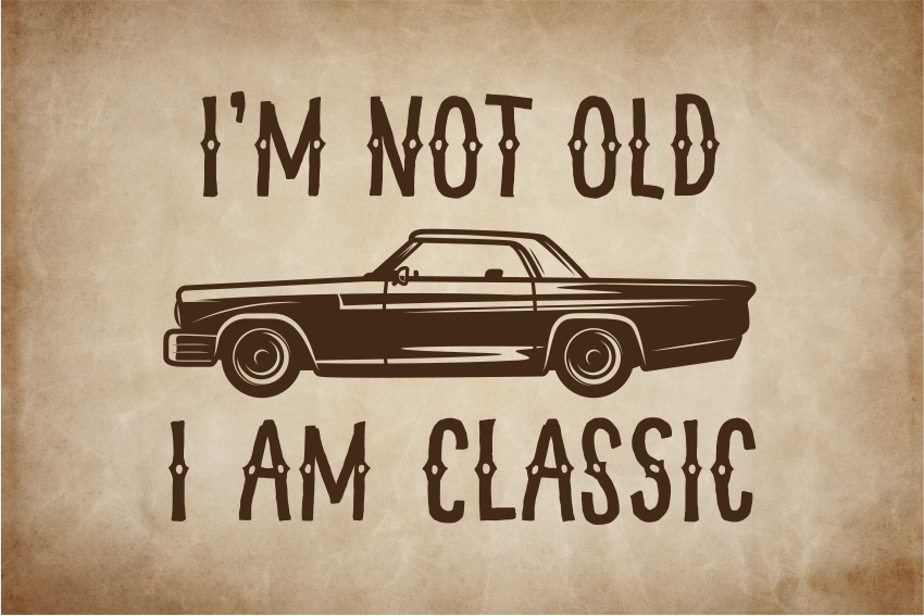 Classic Car Quote laptop skin - TenStickers