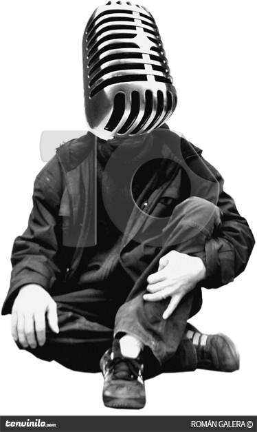 Vinilo decorativo hombre micrófono musical stickers - TenStickers