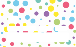 Naklejka na kartę w kolorowe kropki - TenStickers