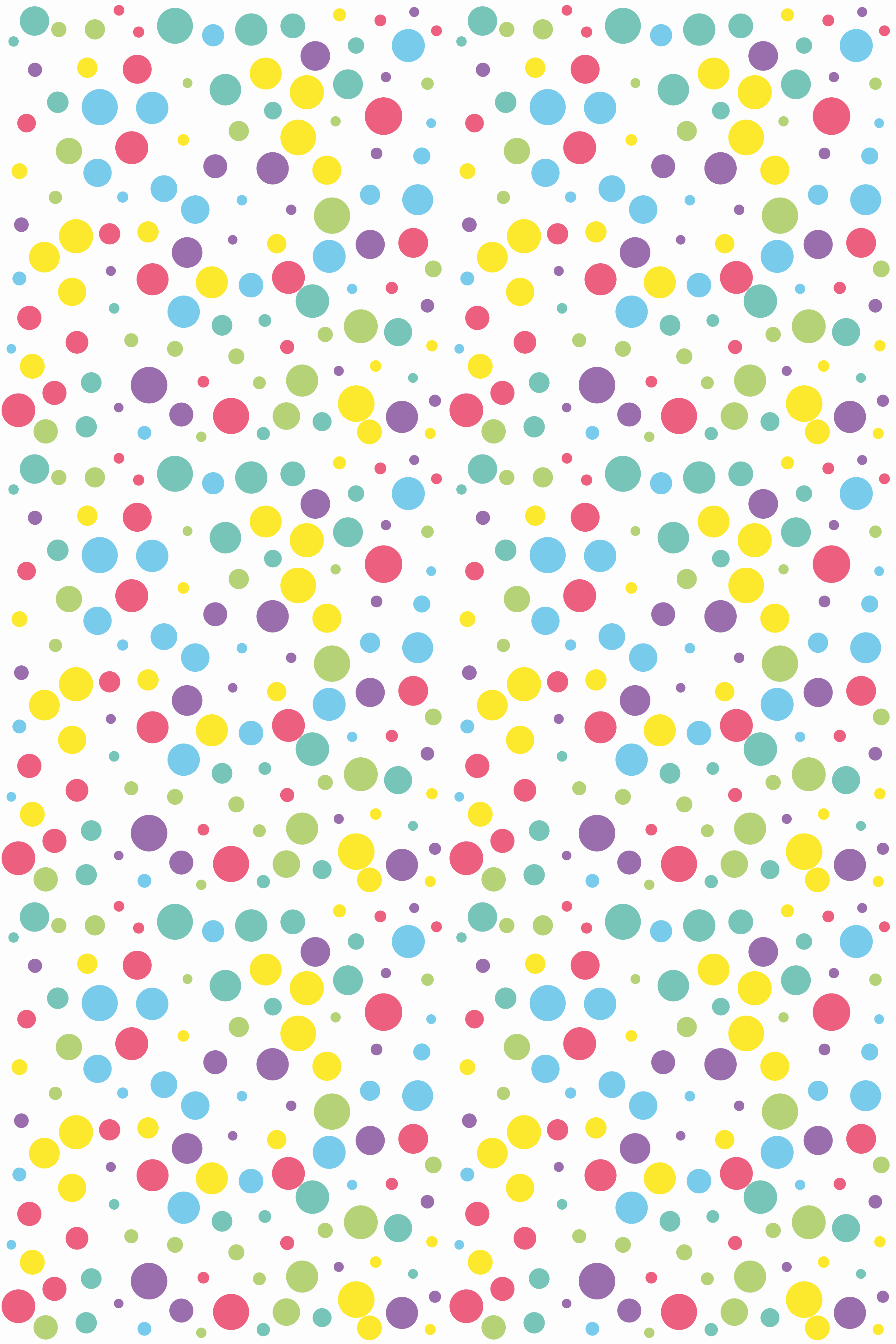 Colourful polka dot pattern furniture sticker - TenStickers
