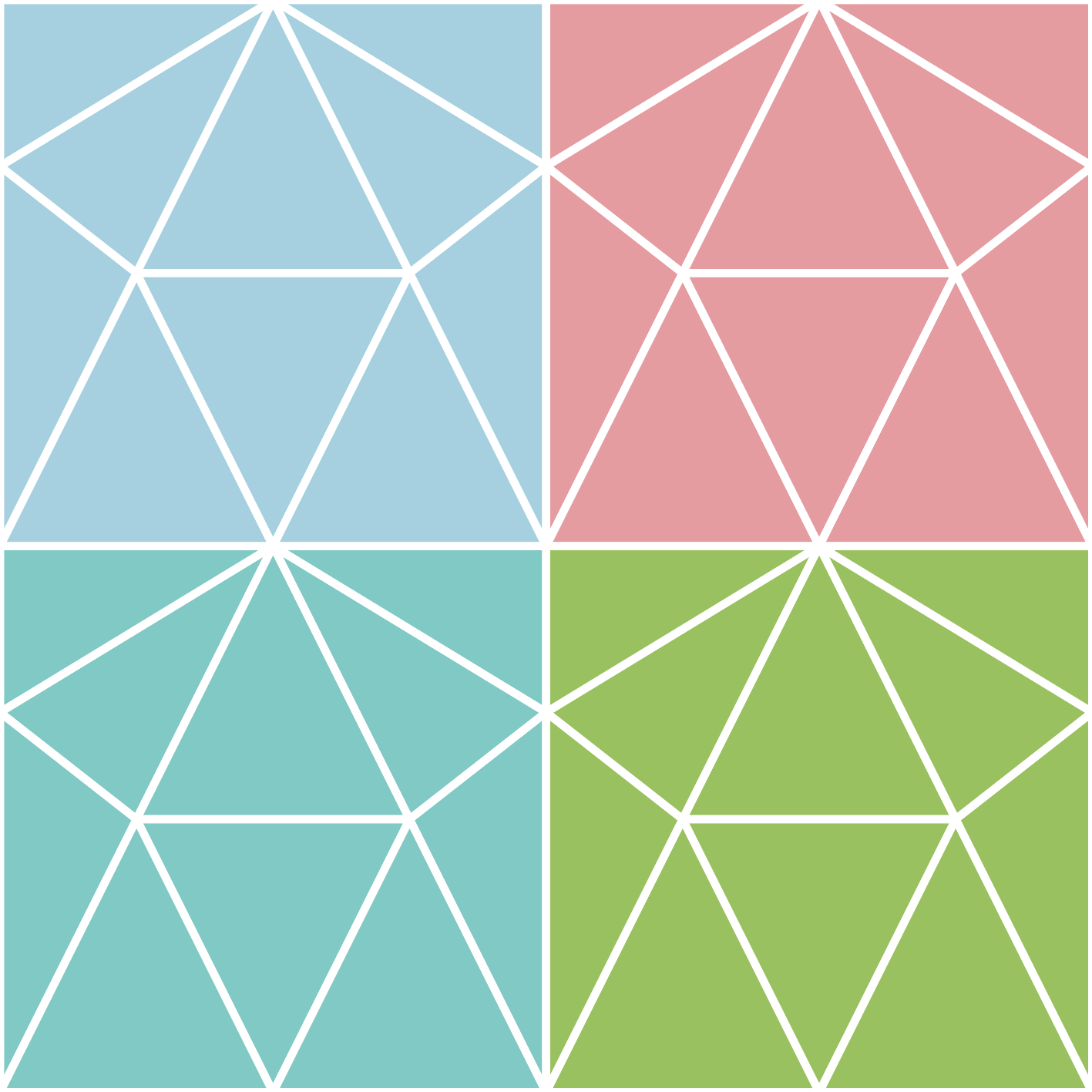 Barviti geometrijski vzorec Nalepka za pohištvo - TenStickers