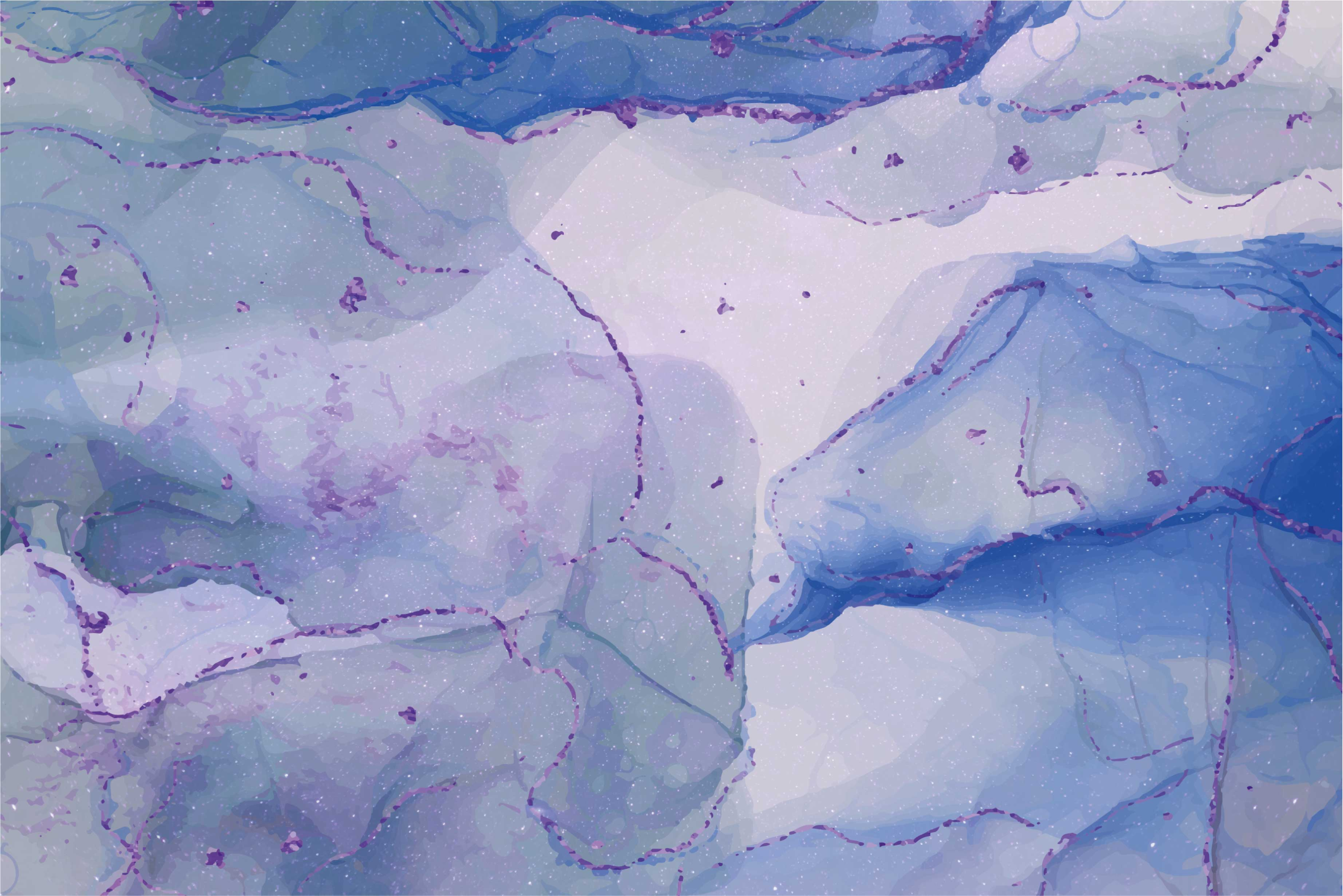 Klebefolie Möbel Abstrakte blaue malerei - TenStickers