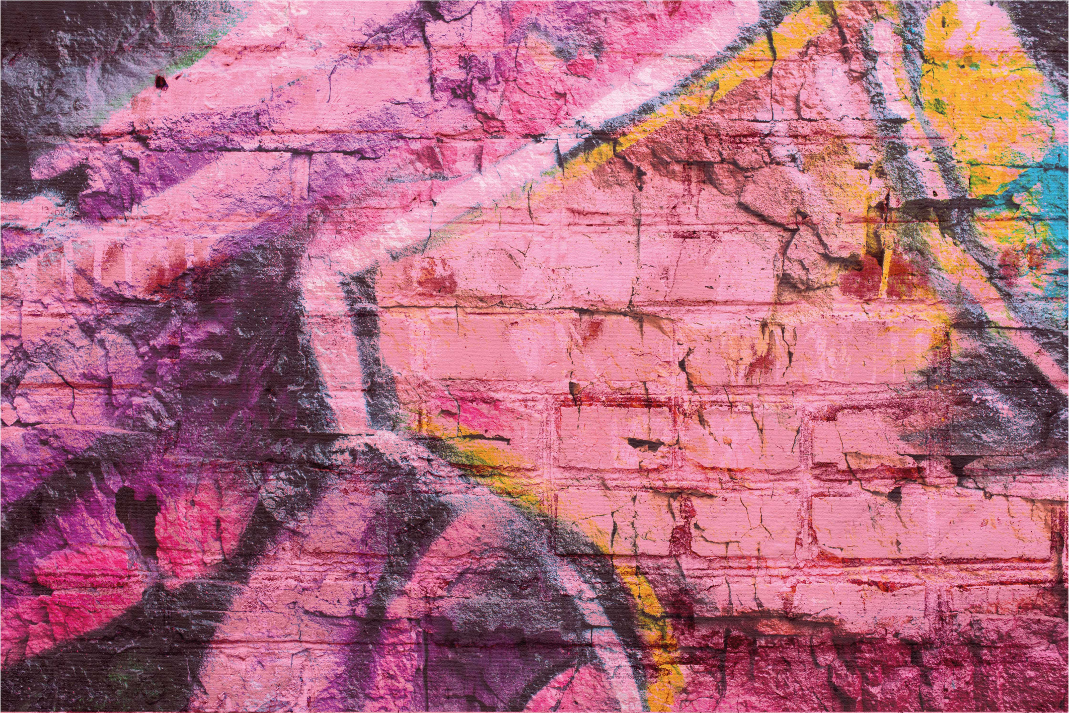 Klebefolie Möbel Weißes und pinkes graffiti-muster - TenStickers