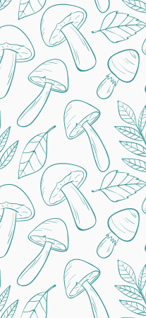 Mushroom Leaf Motif Samsung stickers - TenStickers