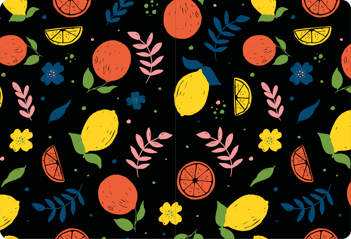 Sitrusfrukter med blader laptop sticker - Tenstickers