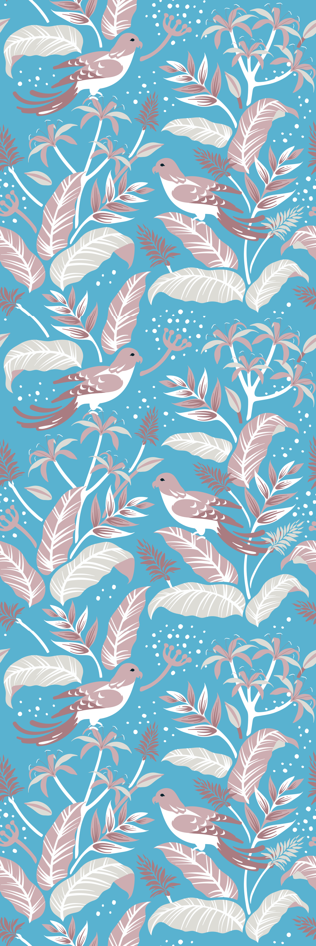 Bird Foliage Design fridge sticker - TenStickers