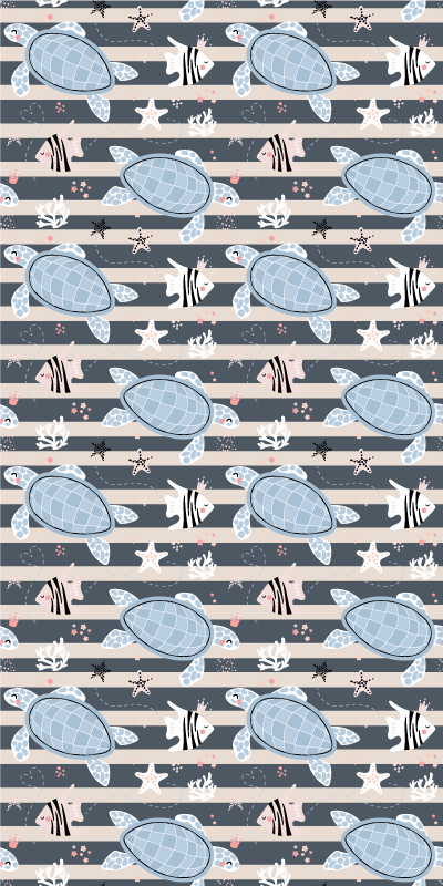 Folie Tür schildkrötenmuster-design - TenStickers