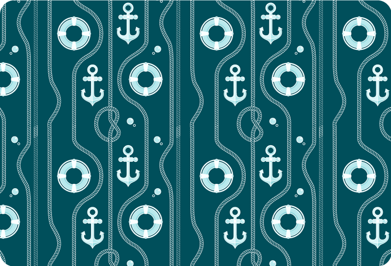 Nautisk kappe og anker laptop sticker - Tenstickers