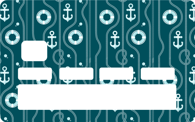 Anchors and Circles credit card sticker - TenStickers