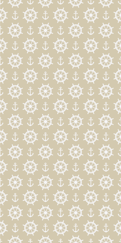 Sticker porte motif de roue nautique - TenStickers