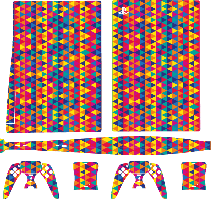 Vibrant Triangle Pattern PS5 skin - TenStickers