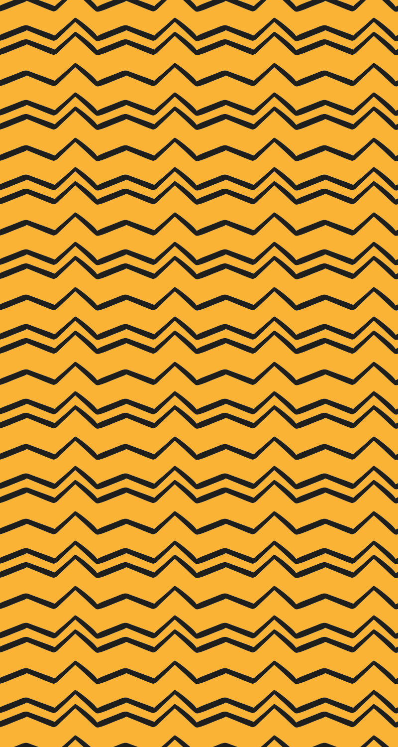 Sticker iphone Zigzag disegnato nero e giallo - TenStickers