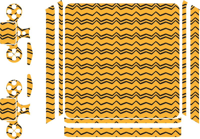 Adesivo PS4 padrão em ziguezague - TenStickers