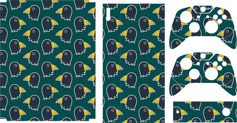 Αυτοκόλλητα Xbox παιχνιδιάρικο σχέδιο πουλιών - TenStickers