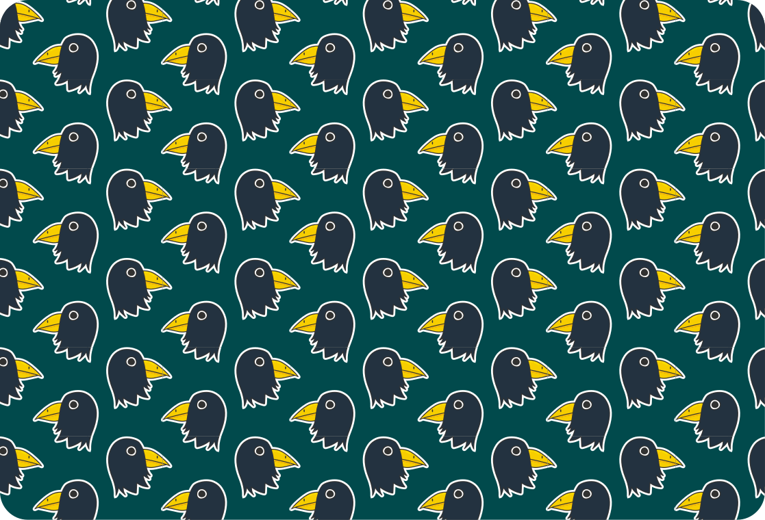 Zelené a fialové vrány se vzorem kůže na notebooku - TenStickers