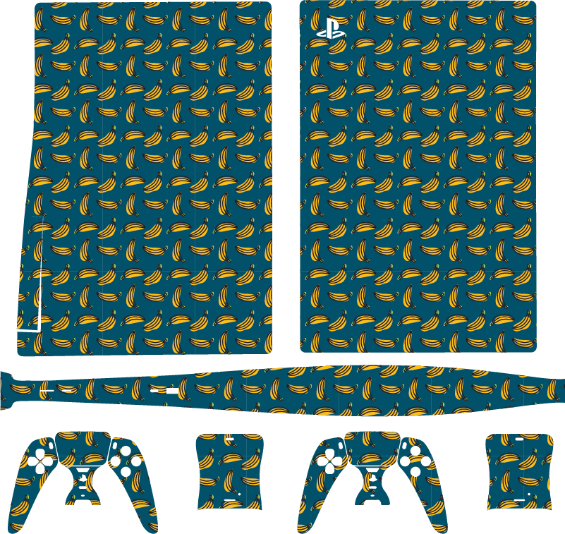 Nálepka žluté banány na šedém pozadí ps5 - TenStickers