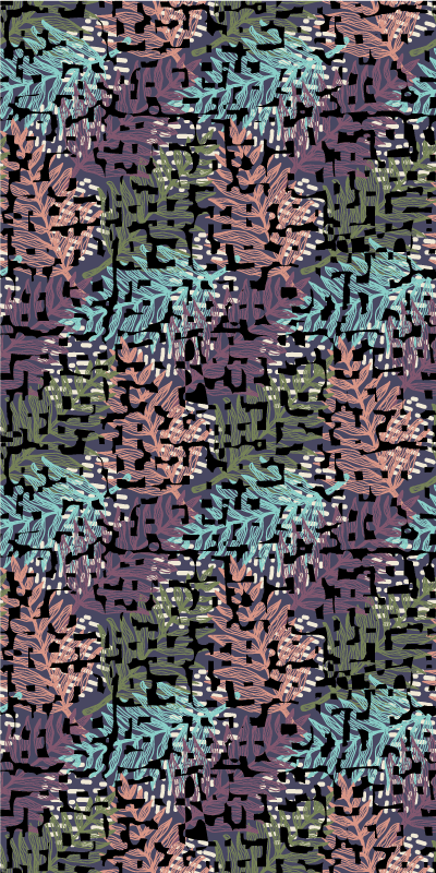 Színes eredeti fröccsenő növényvilág hűtőszekrény matrica - TenStickers