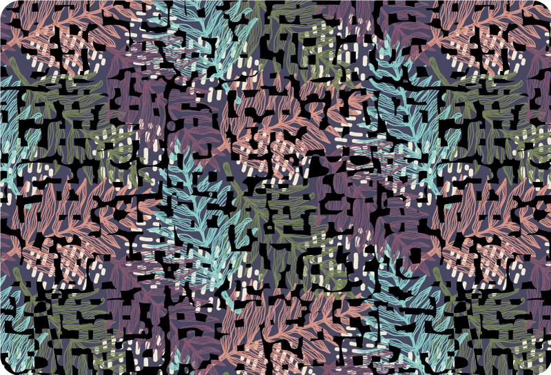 Vinilo para portátil motivo abstracto floral - TenVinilo