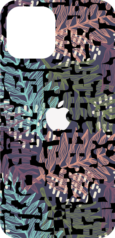 Botanical Leaf Motif iPhone sticker - TenStickers