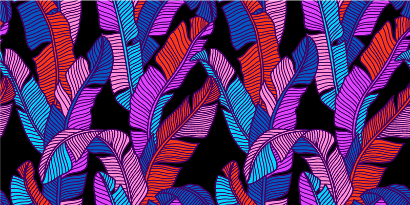 Sticker Meuble motif flore couleur flashy - TenStickers