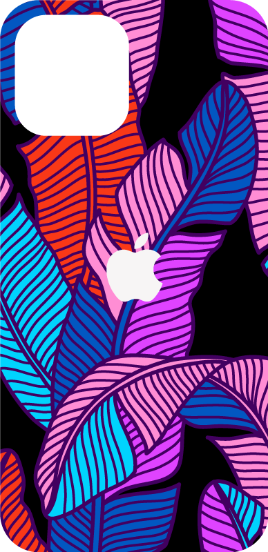 Lively Leaf Motifs iPhone sticker - TenStickers