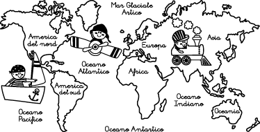 Sticker decorativo giro intorno al mondo - TenStickers