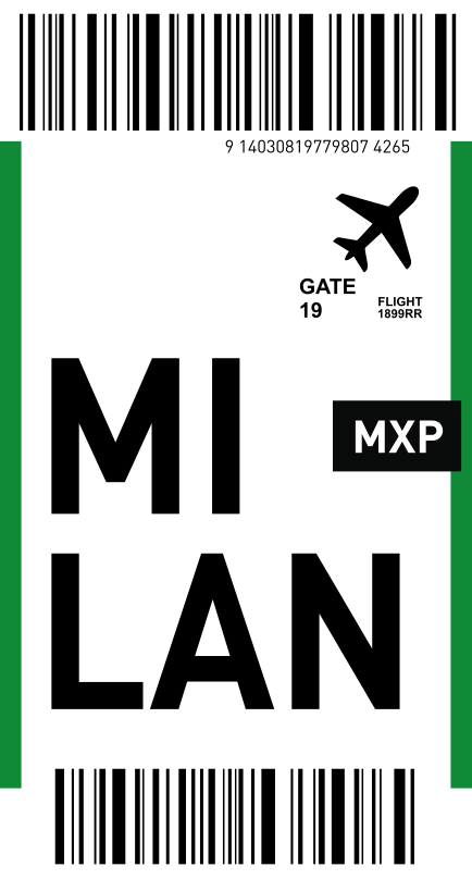 Milan huawei'ye uçak bileti çıkartması - TenStickers