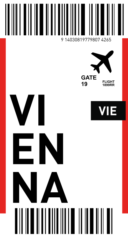 Flybillett til wien iphone skin - Tenstickers