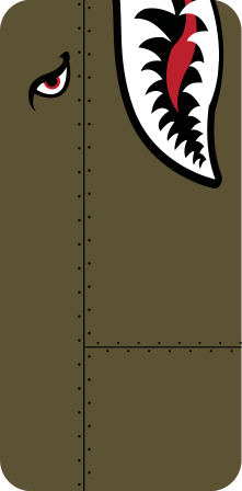 Grønt militær hai ansikt huawei skin - Tenstickers