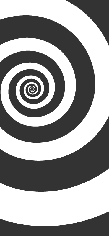 Spiraalvormige overlay koelkast sticker - TenStickers