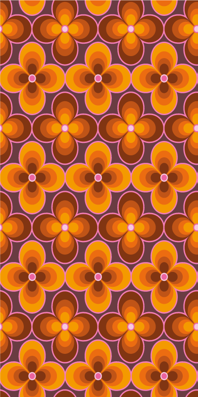 Floral Textured Surface fridge sticker - TenStickers