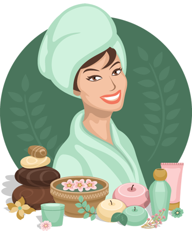 Lovely Spa Design Wall Sticker - TenStickers