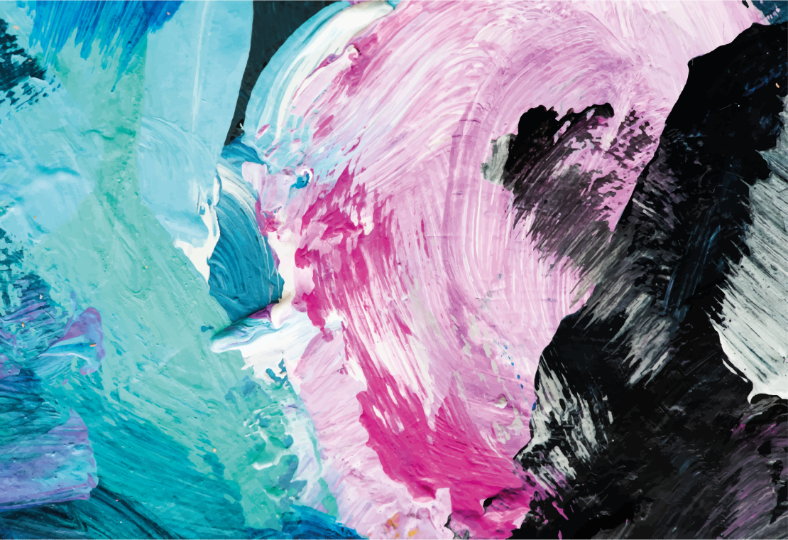 Adesivo per laptop pennellate astratte - TenStickers