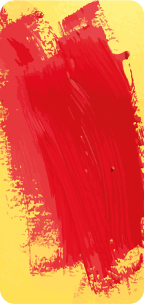 Punainen maali keltainen tausta Tarra samsungille - Tenstickers