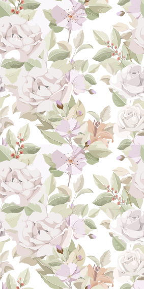 Elegant blommigt sömlöst mönster samsung klistermärke - Tenstickers