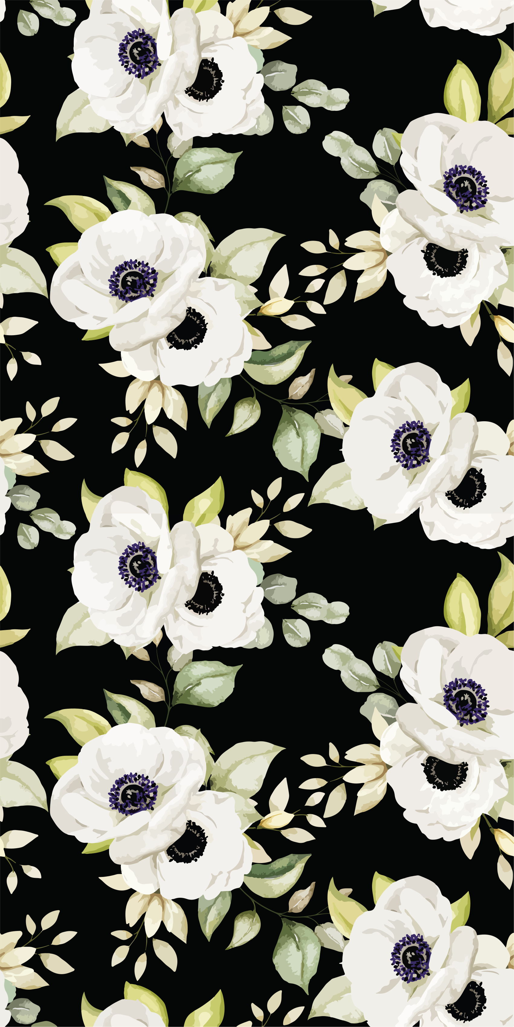 가구 스티커 우아한 식물 조화 - TenStickers