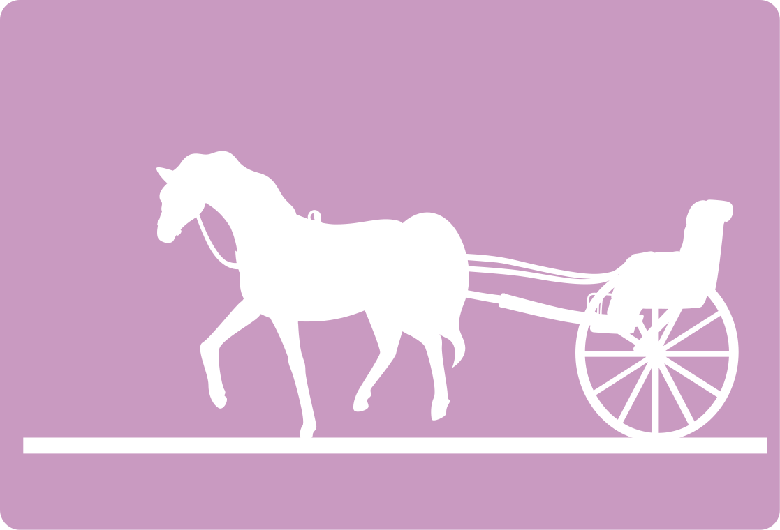 Vinilo para portátiles Carruaje de caballos silueta - TenVinilo