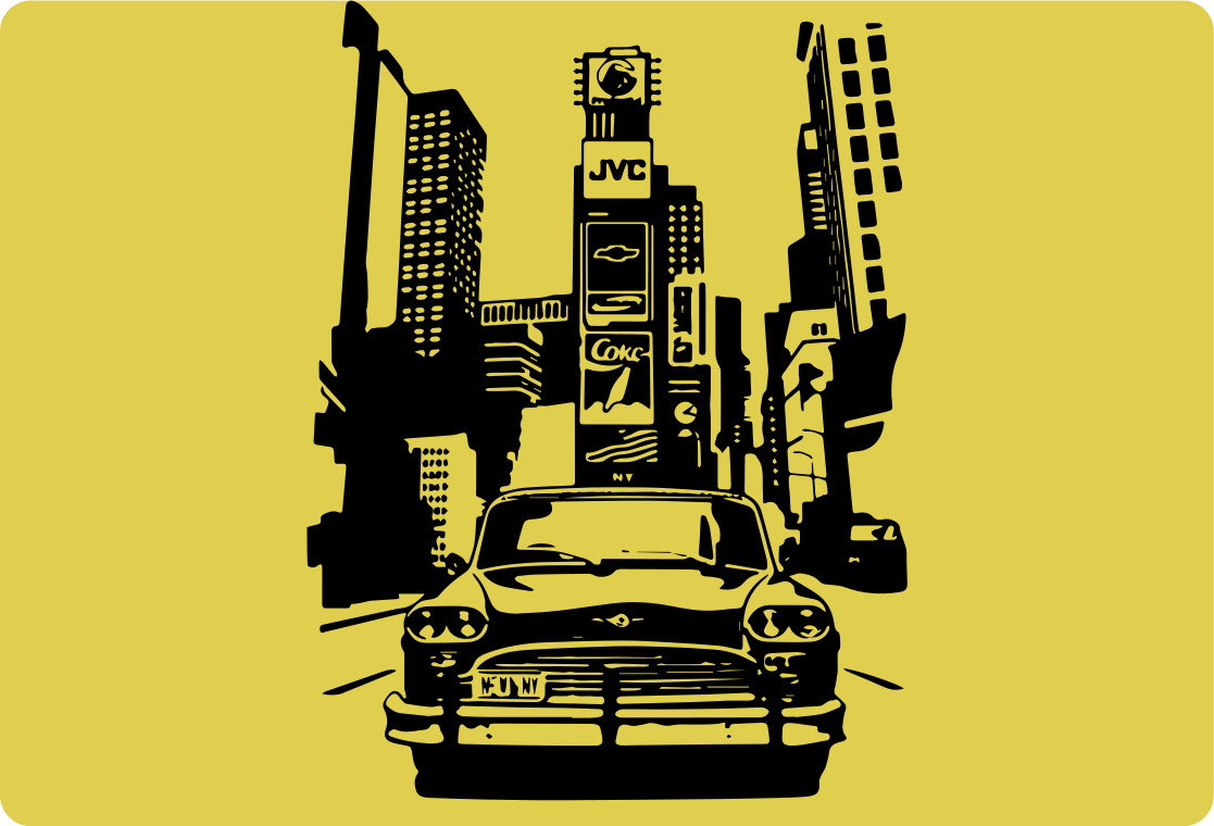 Taxi în skinurile de laptop monocolor din new york - TenStickers