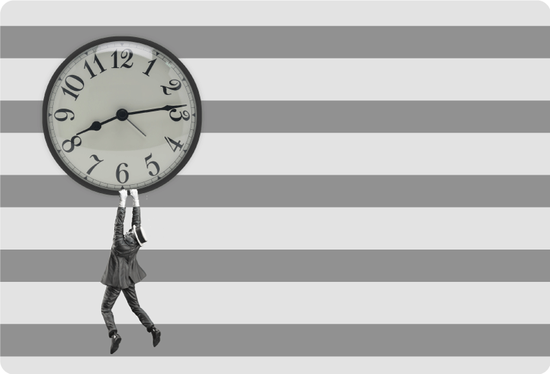 Adesivo per laptop figura di gestione del tempo - TenStickers