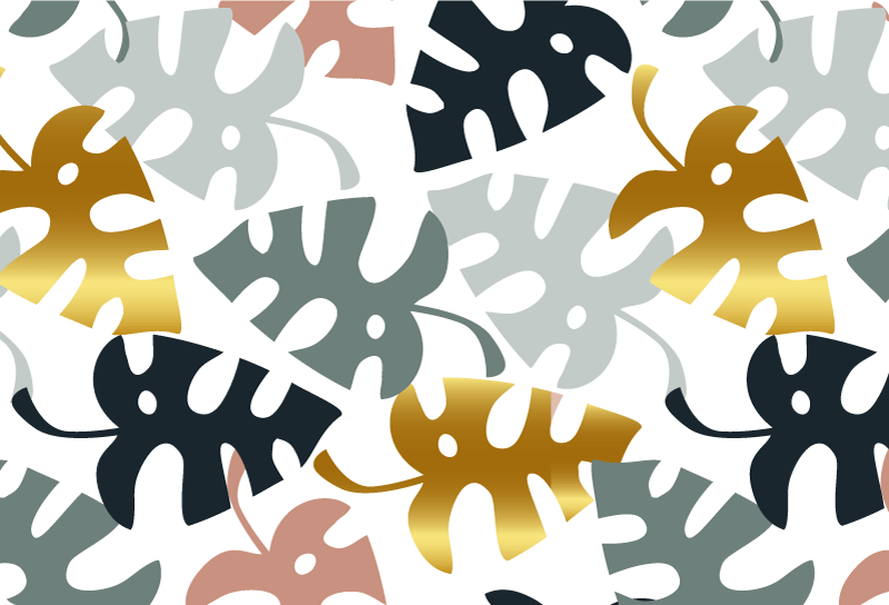 Vinilo para portátiles Hojas doradas y multicolores - TenVinilo