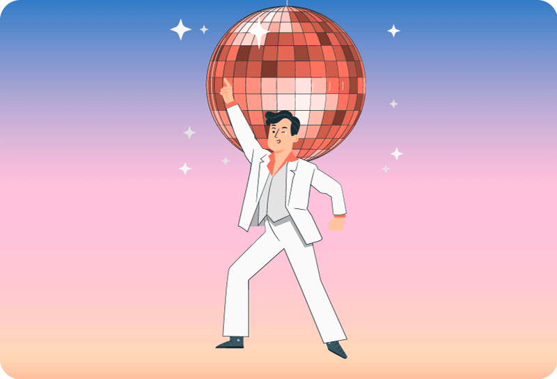 Adesivo per laptop celebrazione della scena disco - TenStickers