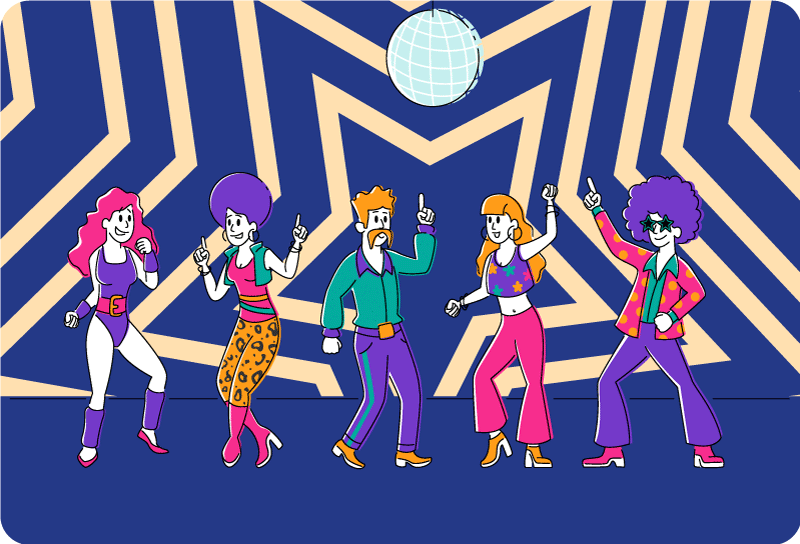 άνθρωποι που χορεύουν σε δέρματα φορητού υπολογιστή νυχτερινών κέ - TenStickers